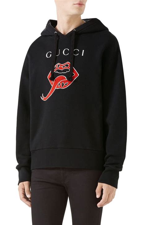 gucci lips hoodie|Gucci Sweatshirts & Hoodies for Women .